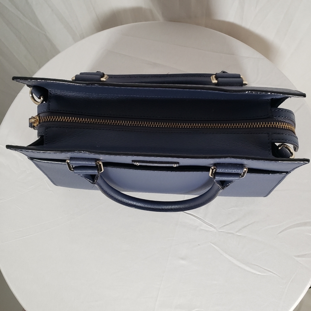Kate Spade Navy Leather Handbags with Zipper Closure - Picture 5 of 8
